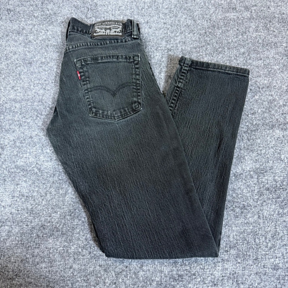 Levi's 511 Slim Fit Jeans Men's W28 L30 Faded Black Denim Pants